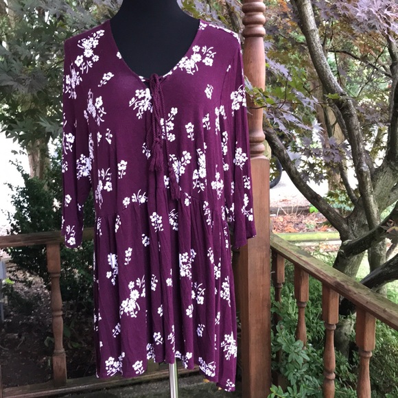 Terra & Sky Tops - Terra & Sky floral shirt